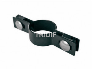 Průběžná příchytka plotového panelu na kruhový sloupek 48 mm / antracit