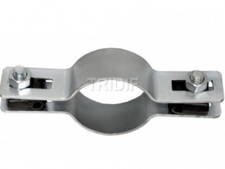 Průběžná příchytka plotového panelu na kruhový sloupek 48 mm / zinková